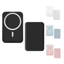 domiheat 맥세이프 보조배터리 마그네틱 무선 고속충전 iPhone 12/13 /14적용 5000mAh, 블랙
