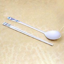 명품 특칠보 은수저 99％ 112.5g, 당초문 파랑 259