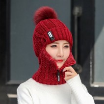 명품 겨울 자전거 모자 여성용 겨울 모자 2022 스카프 패션 양모 니트 비니 스컬리 야외 사이클링 따뜻한, 19 19