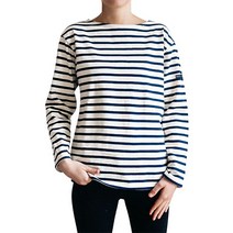 세인트제임스 밍콰이어 모던 스트라이프 긴팔티 남자 여자 티셔츠 9858-88
