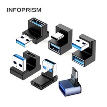 INFOPRISM / USB 3.1 C타입 A타입 각도 변환 젠더 90도 180도 L형 U형 ㄱ형 IA-922, Model D : C타입-A타입(U형)