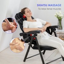 전동안마 comfier 휴대용 접이식 마사지 의자 지압 목 및 등 마사지기 높이 조절, 안마 의자
