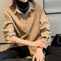 골지 코듀로이셔츠 여자 데이트 하객룩 패션 블라우스