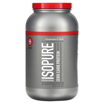 Isopure 이소퓨어 제로 카브 프로틴 파우더 스트로베리 크림 1.36kg