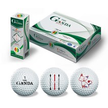더간다 고반발 시니어용 3피스 비거리 장타 골프공 홀인원 선물 인쇄 골프볼, 화이트, 1개