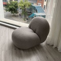 가리모쿠북유럽 양고기 벨벳 디자인 라이트 럭셔리 네트 레드 인스타그램 스타일 싱글 소파 팻 레이지 거, 02 Cashmere-grey_01 한 좌석