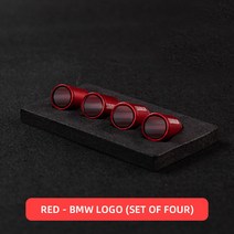 허브 타이어 밸브 캡은 BMW E39E36E38E90F30F34F10E70 x5x3x6mm123456에 적합합니다. 알루미늄 합금 자동차, 05 Red BMW logo