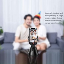 360 회전 자동 얼굴 추적 개체 스마트 촬영 카메라 전화 Selfie 스틱 아이폰 호환 11 XR 삼성 호환 유연한, 01 Black