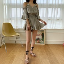 여리린넨프릴점프수트