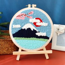 마술도구실플로랄 패턴 스타터 키트와 DIY 펀치 바늘 자수 키트 매직 터프팅 세트 뜨개질을 위한 파킹 크, 10 CCX146