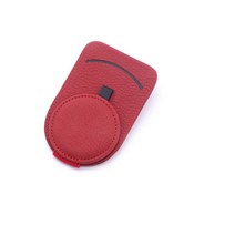 자동차 선글라스 가죽클립 선바이저 클립 안경 카드 보관 거치대 차량용 홀더 수납용품, 레드