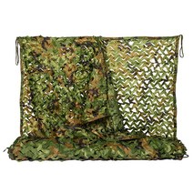 NINAT Camo Netting 6m(23피트) x 6m(20피트) 우드랜드 위장 네트 캠핑 밀리터리 사냥 사격용 자외선 차단 네트, 150D 3.25ft x 6.5ft(1M x 2M)
