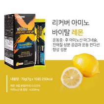 일동 에너지젤 파워젤 6가지맛 마라톤 자전거 수영 헬스, 1box, 일동아미노워터 레몬(10포1박스)