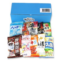 일본사탕 카수가이 10종 10개입 박하사탕 흑사탕 소금 땅콩 계피 커피 녹차, 1박스, 160g