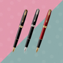 파카 뉴소네트2 락카 흑색 적색 만년필 소네트N 고급만년필 입사선물, 흑색GT