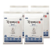 건강백서 전연령 생선 말티즈 기능성사료, 2kg, 4개