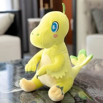 도라에몽 봉제인형 도라에몽 대형 애착인형 봉제인형 쿠션, Xiaoxiao (녹색 공룡), 9인치, 약 25cm