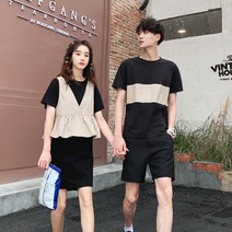 봄 여름 가을 색다른 커플룩 투피스 웨딩촬영 20대 가을옷 봄옷 피크닉 캐주얼 부부 맨투맨 30대 시밀러룩 제주도 여름옷