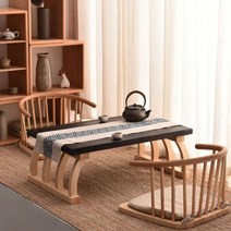 개다리소반 찻상다과상 소형 중형 고급 교자상 다다미 테이블 베이 창 작은 차 일본식 간단한 단단한 강 창틀 중국어 학습 피아노, 【60 40 30cm】