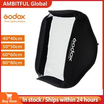 소프트박스 젬볼 미니 스튜디오 촬영 Godox 40x40cm 50x50cm 60x60cm 80x80cm Foldable SoftBox Speedlite 플래시 Softbox S 형, 60x60cm Softbox only