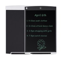 액정 타블렛 타블릿 그림 드로잉 웹툰 필기 패드 디지털 노트 newyes lcd 쓰기 태블릿 12 인치 전자 전자 그래픽 보드 낙서 stylus pen gift for kids, 하얀색, 협력사