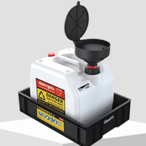 폐액통 20 10 5 L 깔대기 보관함 화공약품 용기 폐수, 간이안전 깔때기(흰색 5L)