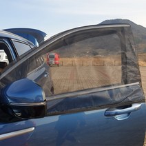 뷰티풀코란도 모기장 차박 차량용품 창문 메쉬 방충망, 1열(좌/우)밴드형