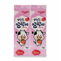 PKG 3세이상 어린이용 치약 말랑카우 딸기향 4개 세트, 딸기향 4개입, 80g
