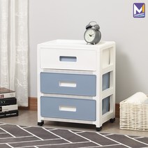 MCOMPANY 유아용 3단 침대옆 간이 소파옆 침실 안방 거실 진열대 바퀴형 이동식 보조 사이드 테이블 협탁 간이 서랍장 정리 슬라이드 서랍 인테리어 다용도 [유아_수납], 아기방 정리함(단품)