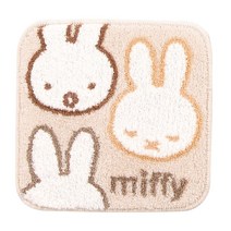 센코 미피 서프라이즈 미피 매트 러그 약 38 × 38cm 베이지 캐릭터 캐릭터 동물 miffy 65346