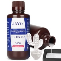 JAYO 3D 프린터 수지 405nm UV 광폴리머 경화 표준 수지 2K 4K 6K 8K LCD 3D 프린터에 적합 블랙 1000g, Transparent 500G