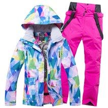 FANSYLI 여성 스키복 세트 방풍 방수 따뜻한 통기성 패딩 바지 투피스 81호 10A20