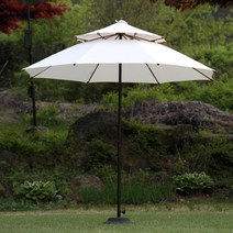 매직코리아 파라솔킹260+블랙베이스/국산 야외파라솔, 파라솔킹260_아이보리+블랙베이스