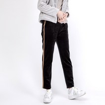 사입자mall F1836 골드라인 벨벳팬츠 허리밴딩 벨벳 트레이닝바지
