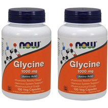 나우푸드 글리신 1000mg 100캡슐x2팩 Now Foods