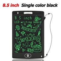 12 인치 LCD 화면 쓰기 보드 그리기 태블릿 전자 필기 패드 장난감 용 디지털 그래픽, Black 8.5in Single