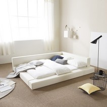 파로마 블론디 저상형 독립형침대 슈퍼싱글 / 패밀리침대, 네츄럴그레이, 프레임+라텍폼스 40T독립매트