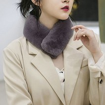사각 자석 퍼목도리 머플러 털 페이크 에코 쁘띠