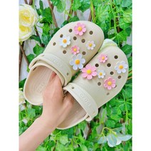 [당일출고]꽃향기만남기고갔단다10pcs(5종류)/자비츠/꽃자비츠/신발꾸미기/신발장식/실내화장식/실내화꽃장식, 분홍색(10pcs), 10개