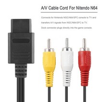 for nintendo 64 audio tv video cord av 케이블 to rca for super for nintendo for gamecube for n64 for sn, 1.8m
