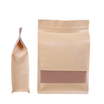 M자 스탠드 소분봉투 원두 커피 사료 크라프트 지퍼백 10장, M자 반투명, 12x22+6cm