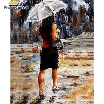 숫자로 photocustom 그림 그림으로 handpainted 오일 페인트 숫자로 우산 벽 예술 예술 사진 홈 장식 선물, 99538, 60x75cm DIY 프레임