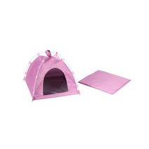 강아지집 길냥이 철장 그늘막 모기장 야외 텐트 방수 옥스포드 애완 동물 집 개 고양이 재생 침대 휴대용 접이식 매트 실내 놀이터 강아지 여행, 분홍색, 40x40x35cm, pink with pad_40x40x35cm