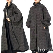 지홍 빅사이즈 야상 집업 점퍼 루즈핏 오버핏 큰옷 트렌치