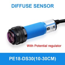 iot스위치 Cloweit M18 10cm 30cm 광학 감지 확산 전기 근접 센서 스위치 PE18, [02] PE18-DS30 (30cm), [03] NPN NO-NC