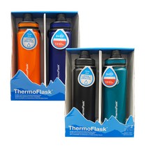 THERMOFLASK 써모스 진공단열 보온 보냉병 710MLX2개 대용량 텀블러 코스트코, A 오로라오렌지+럭키네이비블루
