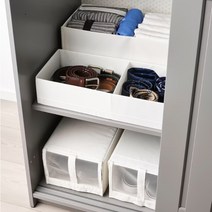 이케아 STUK 스투크 칸막이 정리함 수납함 박스 통 상자, 20x51x10cm, 화이트 004.744.33