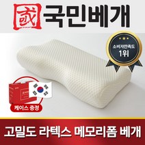 국민 경추형 고밀도 메모리폼 베개 + 모달 커버세트, 화이트
