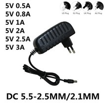 DC 5 V 0.5A 0.8A 1A 2A 2.5A 3A AC 100-240V 컨버터 전원 어댑터 5 V 볼트 1000MA 스위치 전원 공급 장치 충전기, 5V 1A_미국