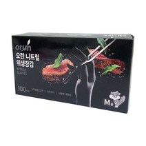 오런 니트릴 위생장갑 M 블랙 100P, 1개